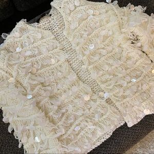 White Sequin Sweater